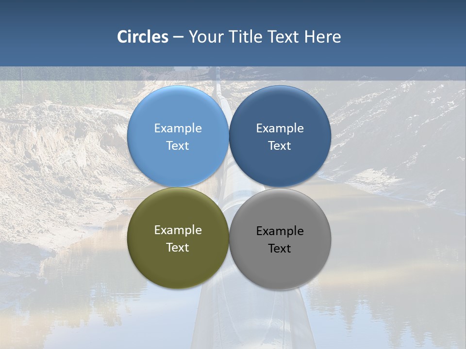 A Large Pipe In The Middle Of A Body Of Water PowerPoint Template