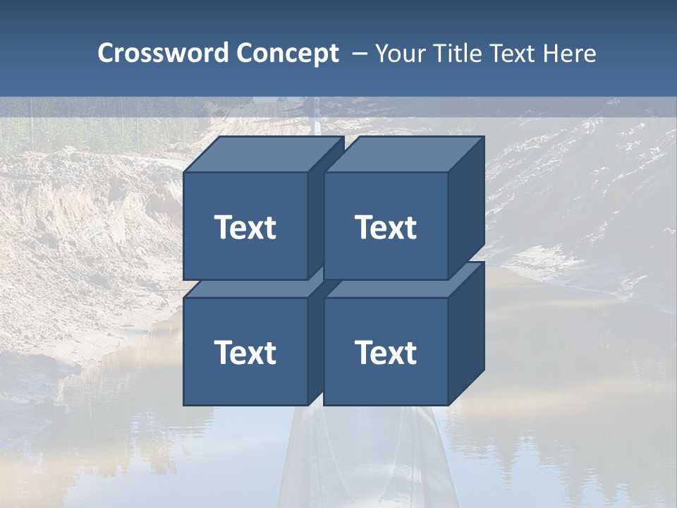 A Large Pipe In The Middle Of A Body Of Water PowerPoint Template