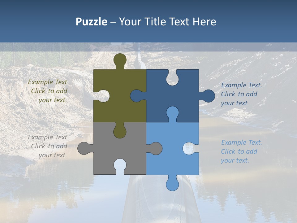 A Large Pipe In The Middle Of A Body Of Water PowerPoint Template