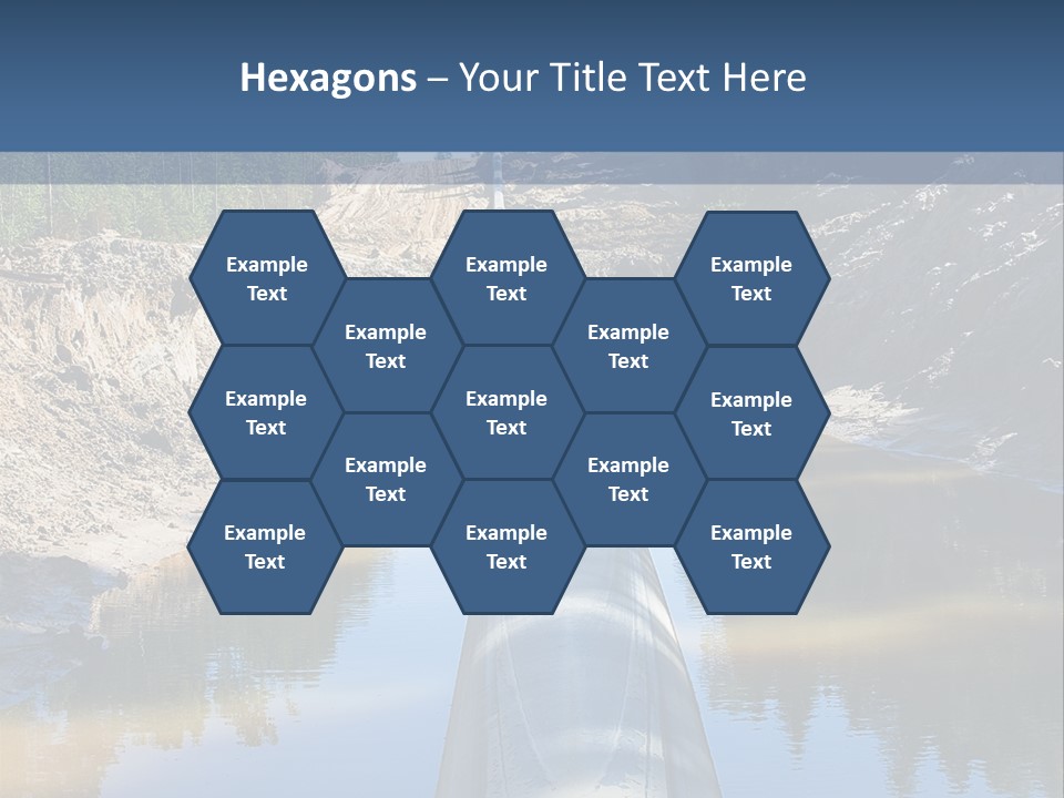 A Large Pipe In The Middle Of A Body Of Water PowerPoint Template