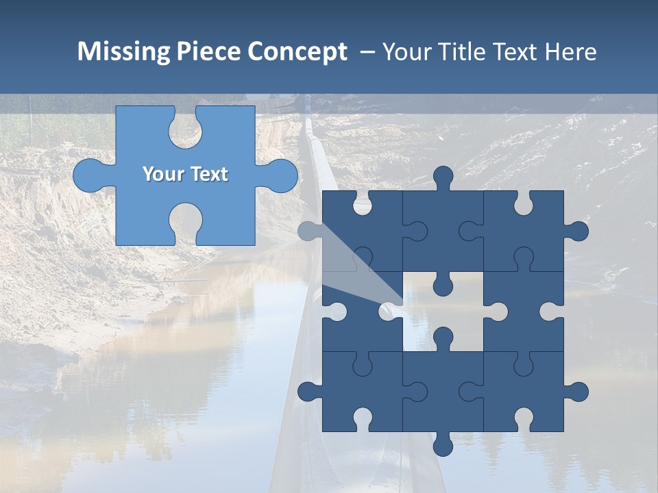 A Large Pipe In The Middle Of A Body Of Water PowerPoint Template
