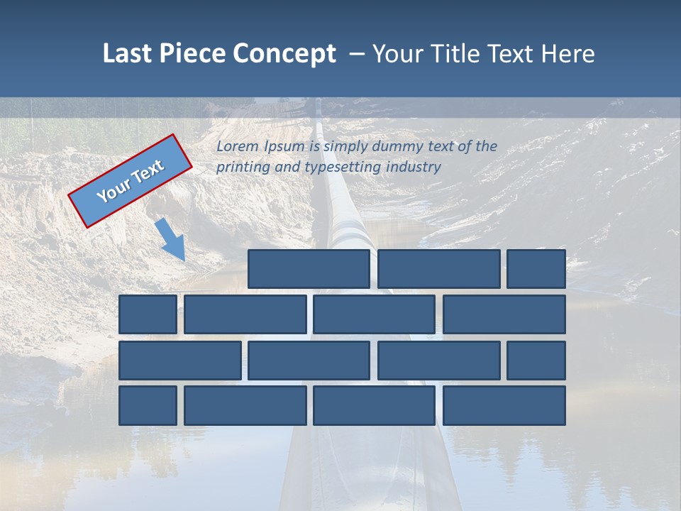 A Large Pipe In The Middle Of A Body Of Water PowerPoint Template