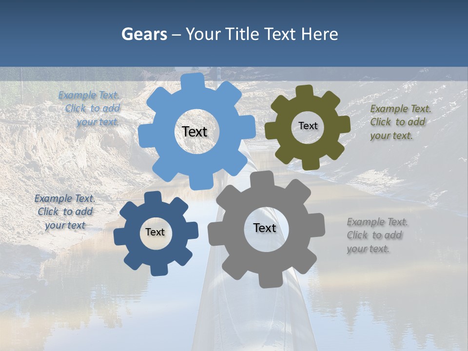 A Large Pipe In The Middle Of A Body Of Water PowerPoint Template