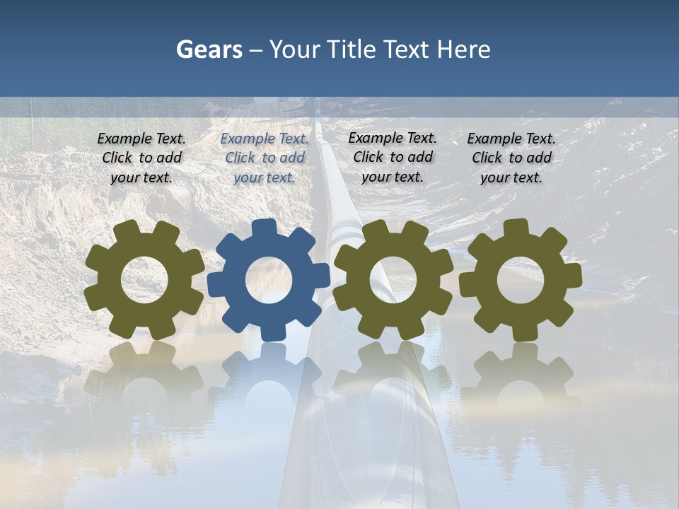 A Large Pipe In The Middle Of A Body Of Water PowerPoint Template