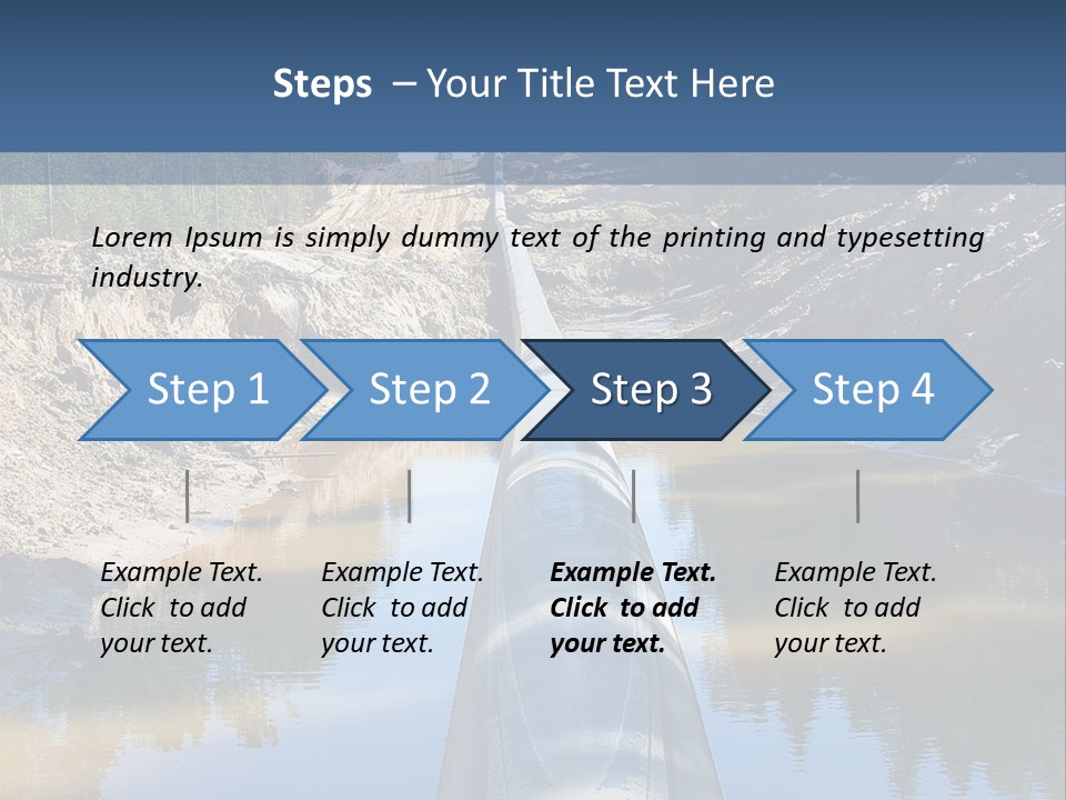 A Large Pipe In The Middle Of A Body Of Water PowerPoint Template