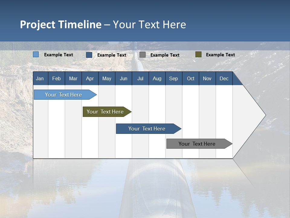 A Large Pipe In The Middle Of A Body Of Water PowerPoint Template