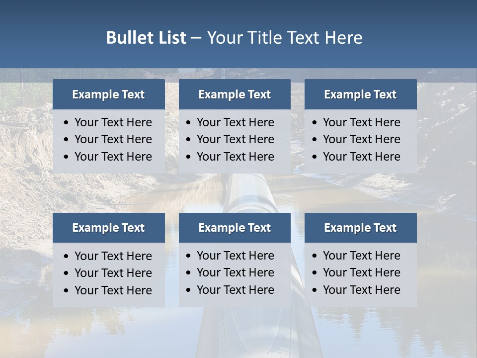 A Large Pipe In The Middle Of A Body Of Water PowerPoint Template