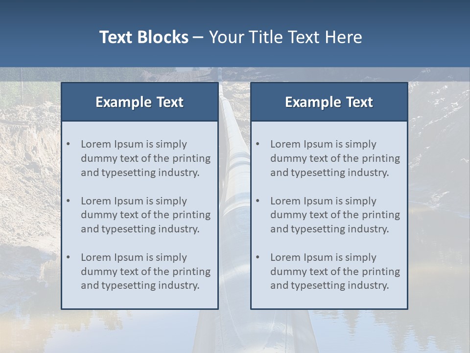 A Large Pipe In The Middle Of A Body Of Water PowerPoint Template