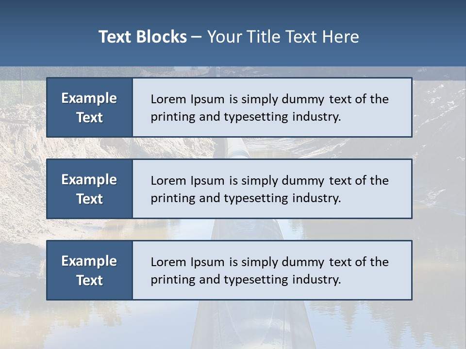 A Large Pipe In The Middle Of A Body Of Water PowerPoint Template