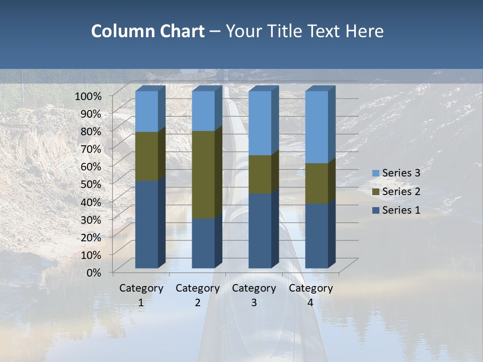 A Large Pipe In The Middle Of A Body Of Water PowerPoint Template