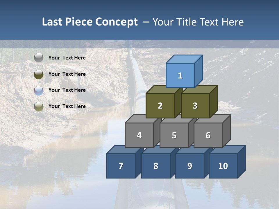 A Large Pipe In The Middle Of A Body Of Water PowerPoint Template