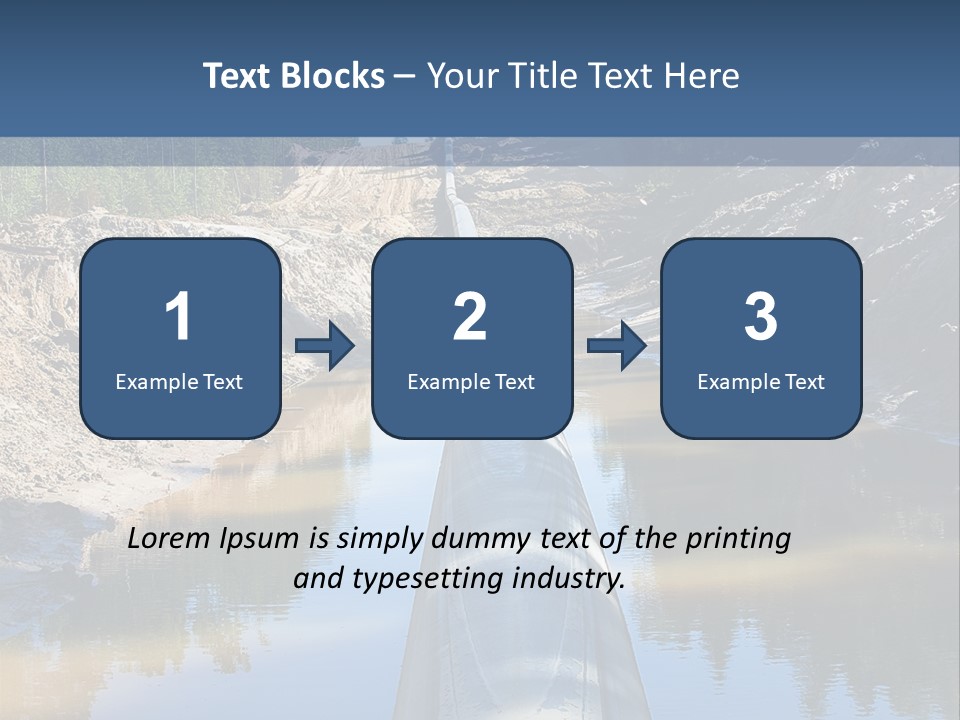 A Large Pipe In The Middle Of A Body Of Water PowerPoint Template