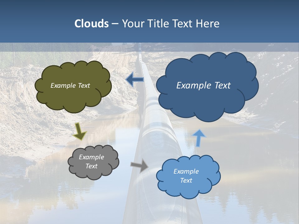 A Large Pipe In The Middle Of A Body Of Water PowerPoint Template
