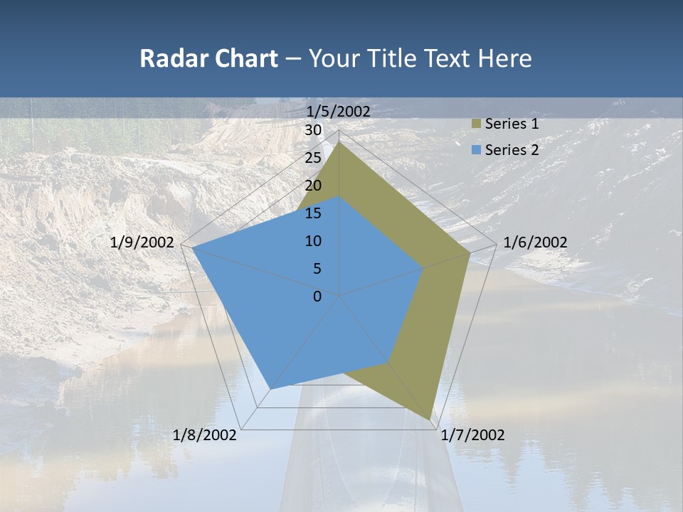 A Large Pipe In The Middle Of A Body Of Water PowerPoint Template