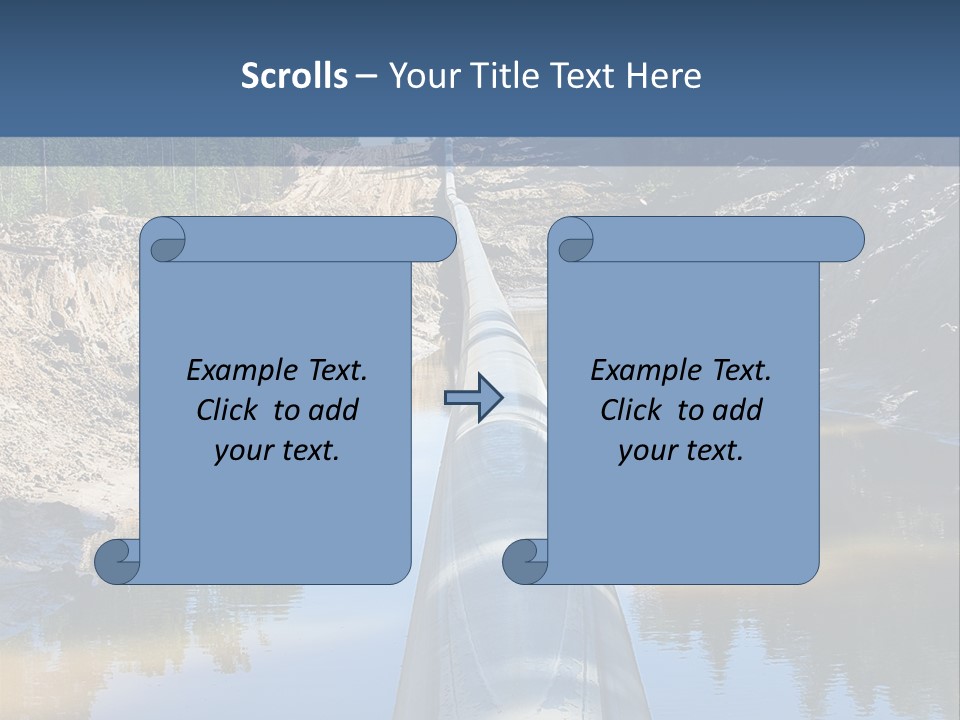 A Large Pipe In The Middle Of A Body Of Water PowerPoint Template