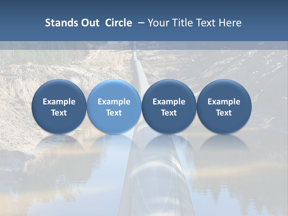 A Large Pipe In The Middle Of A Body Of Water PowerPoint Template