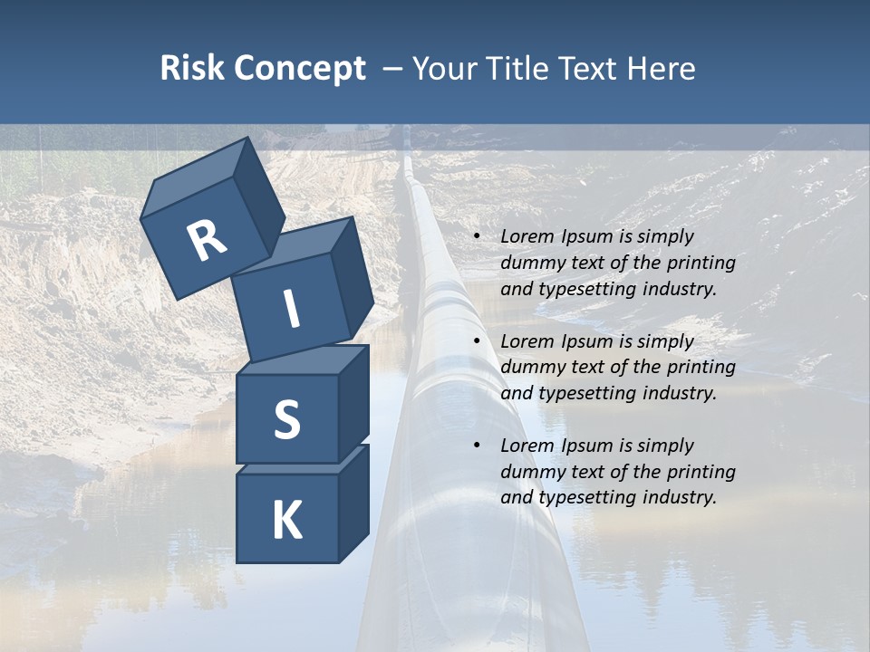 A Large Pipe In The Middle Of A Body Of Water PowerPoint Template