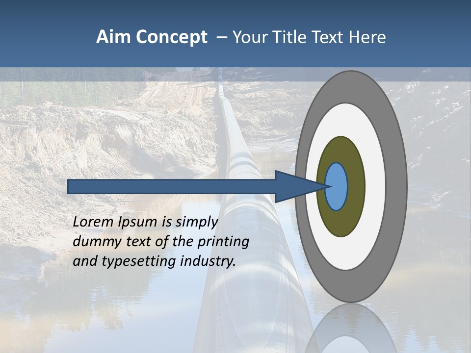 A Large Pipe In The Middle Of A Body Of Water PowerPoint Template