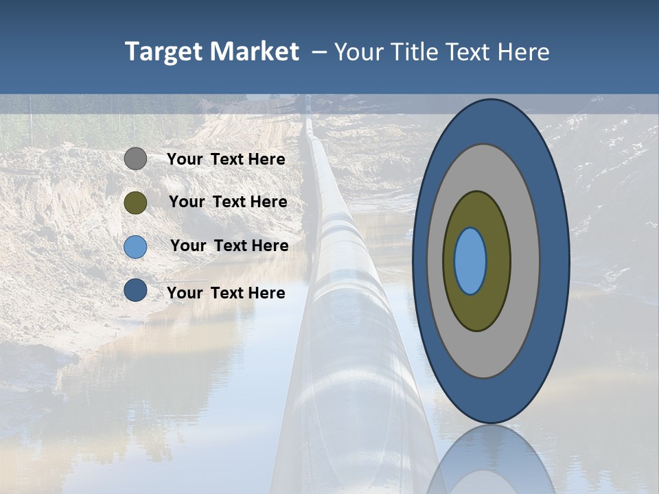 A Large Pipe In The Middle Of A Body Of Water PowerPoint Template