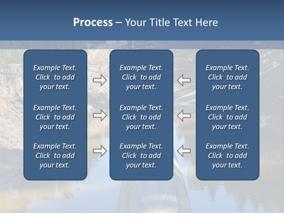 A Large Pipe In The Middle Of A Body Of Water PowerPoint Template