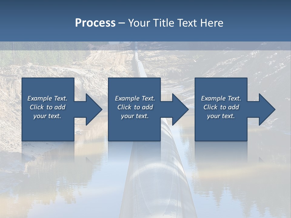 A Large Pipe In The Middle Of A Body Of Water PowerPoint Template