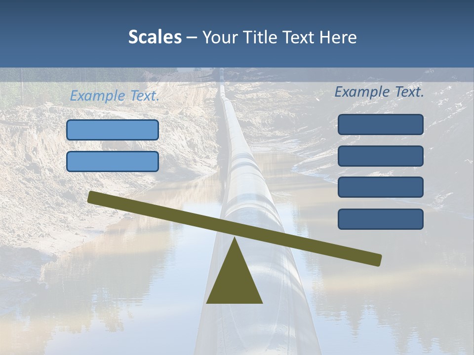 A Large Pipe In The Middle Of A Body Of Water PowerPoint Template
