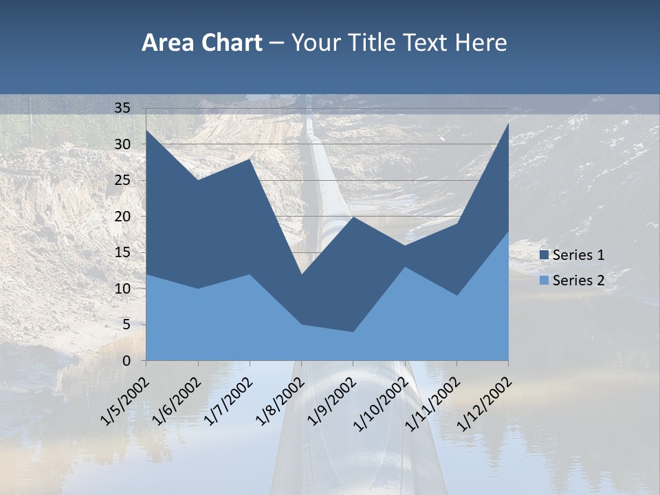 A Large Pipe In The Middle Of A Body Of Water PowerPoint Template