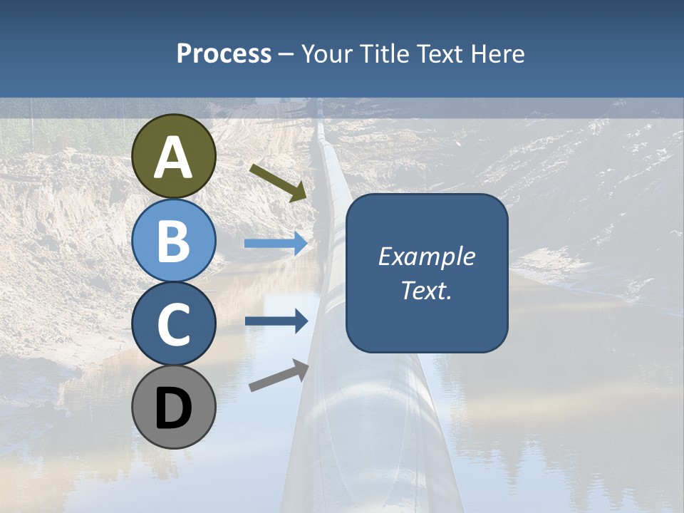 A Large Pipe In The Middle Of A Body Of Water PowerPoint Template