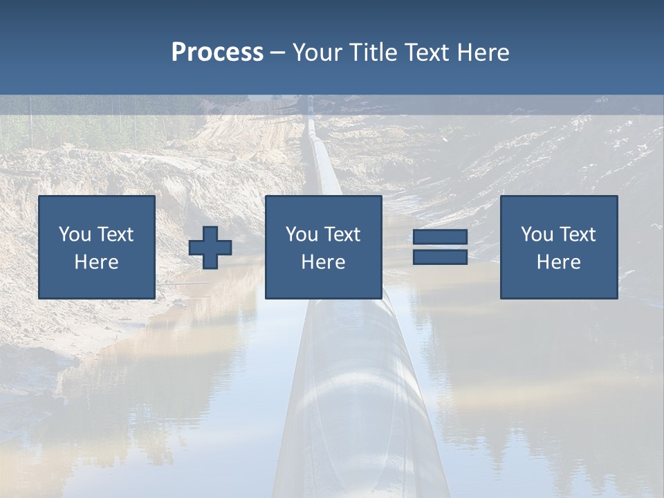 A Large Pipe In The Middle Of A Body Of Water PowerPoint Template