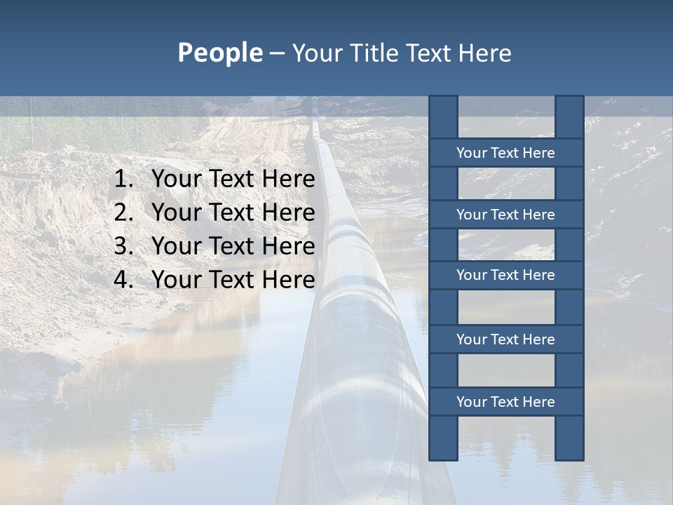 A Large Pipe In The Middle Of A Body Of Water PowerPoint Template