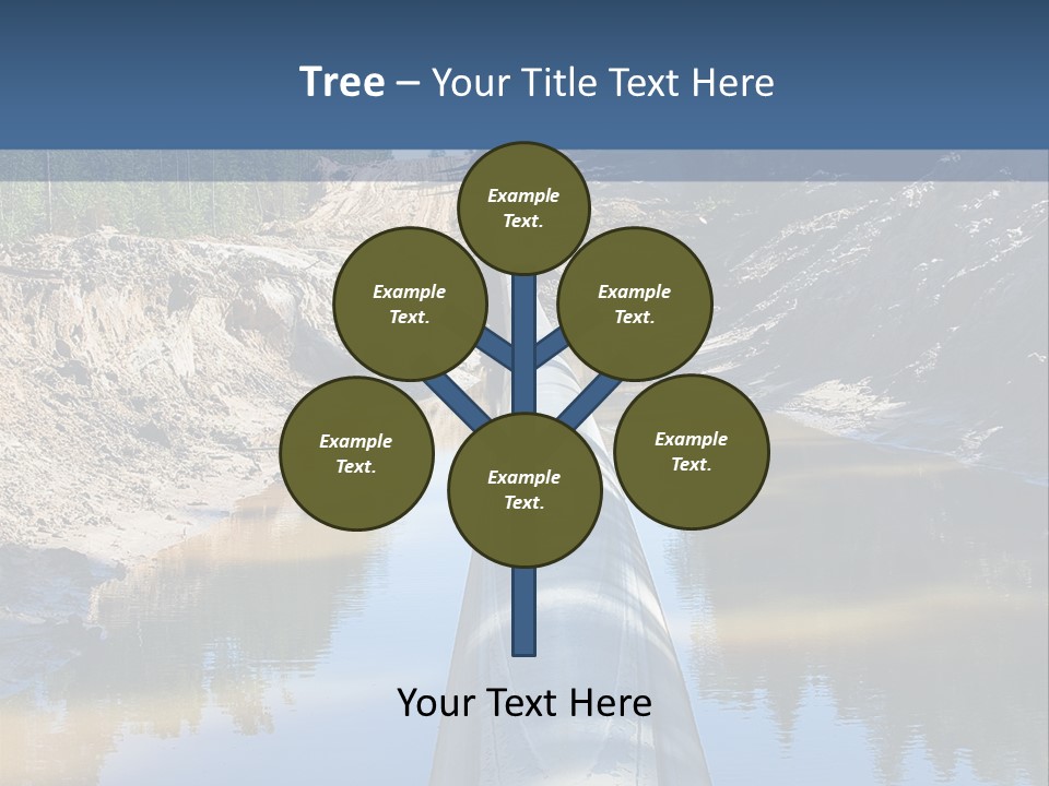 A Large Pipe In The Middle Of A Body Of Water PowerPoint Template