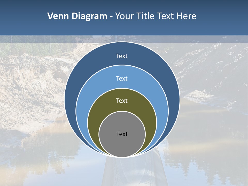 A Large Pipe In The Middle Of A Body Of Water PowerPoint Template
