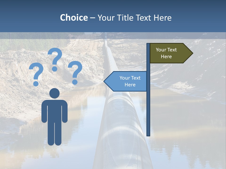 A Large Pipe In The Middle Of A Body Of Water PowerPoint Template