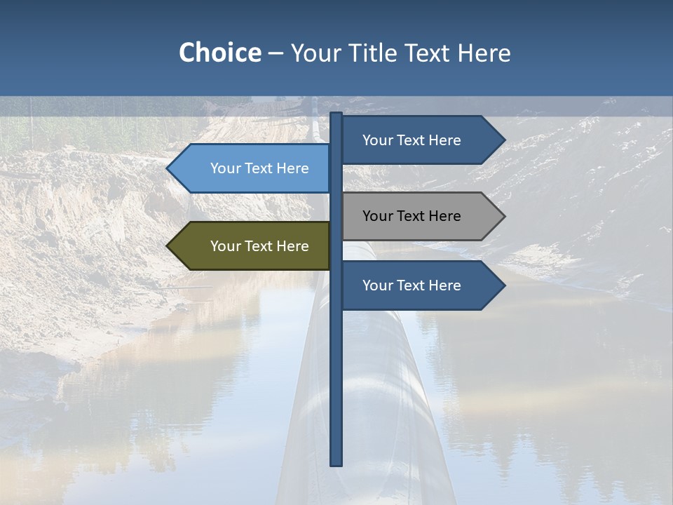 A Large Pipe In The Middle Of A Body Of Water PowerPoint Template