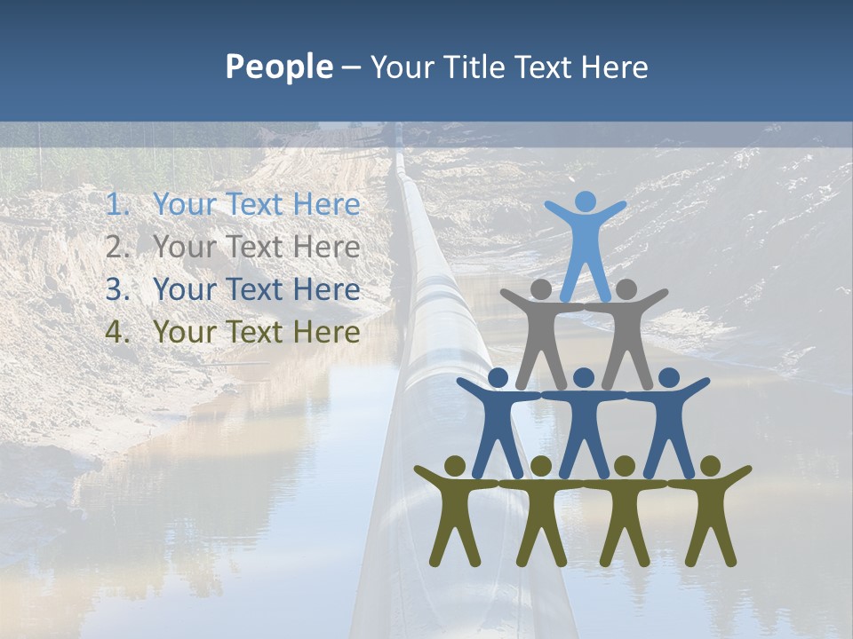 A Large Pipe In The Middle Of A Body Of Water PowerPoint Template