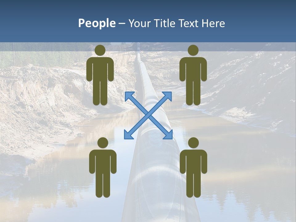 A Large Pipe In The Middle Of A Body Of Water PowerPoint Template