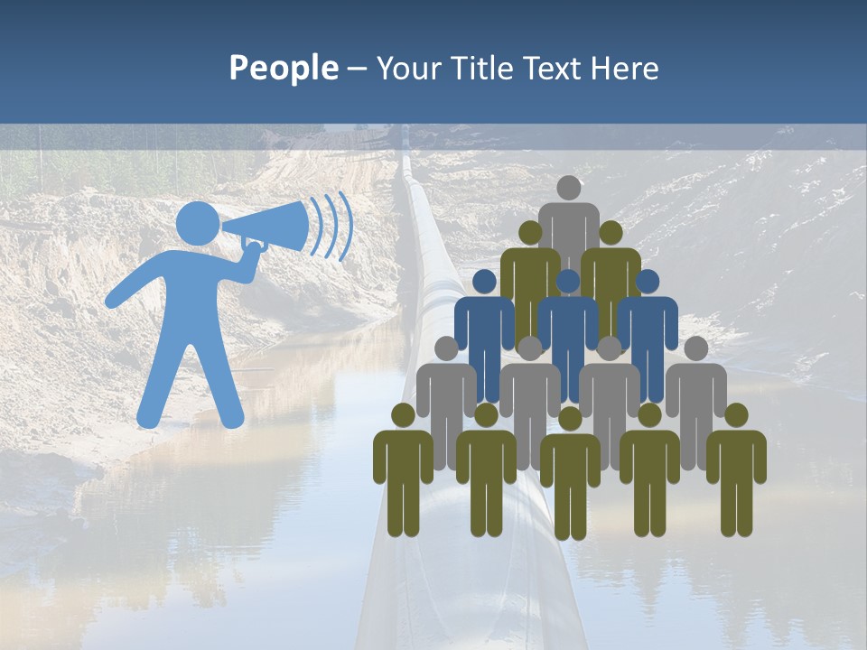 A Large Pipe In The Middle Of A Body Of Water PowerPoint Template