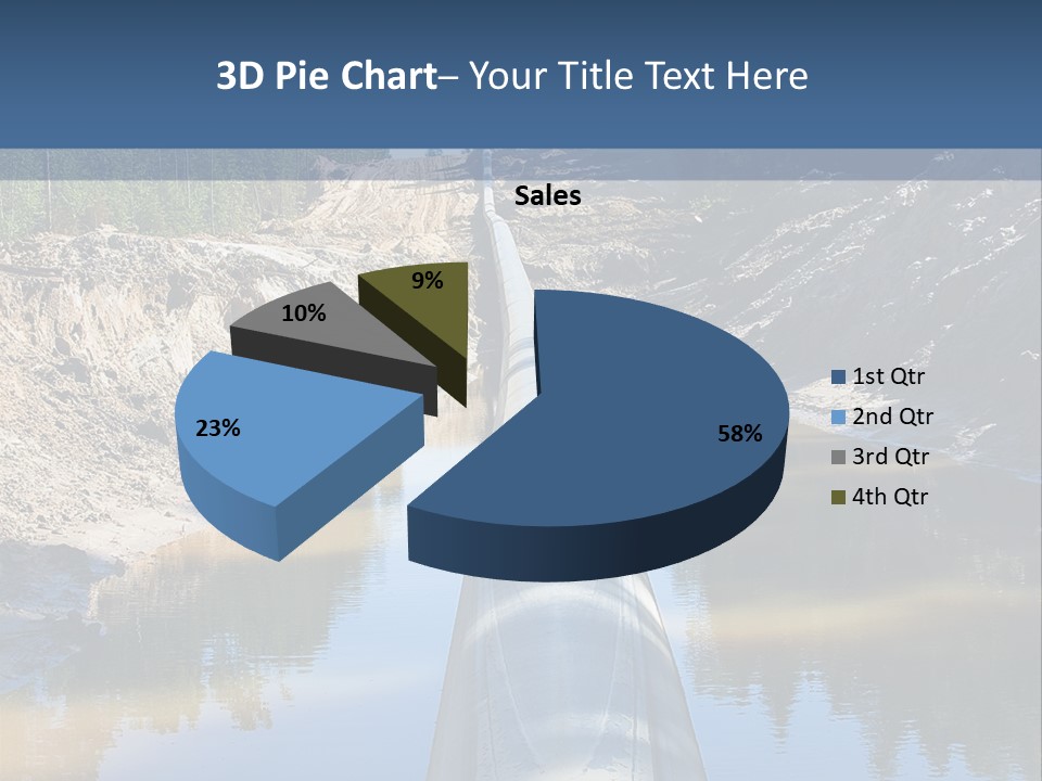 A Large Pipe In The Middle Of A Body Of Water PowerPoint Template