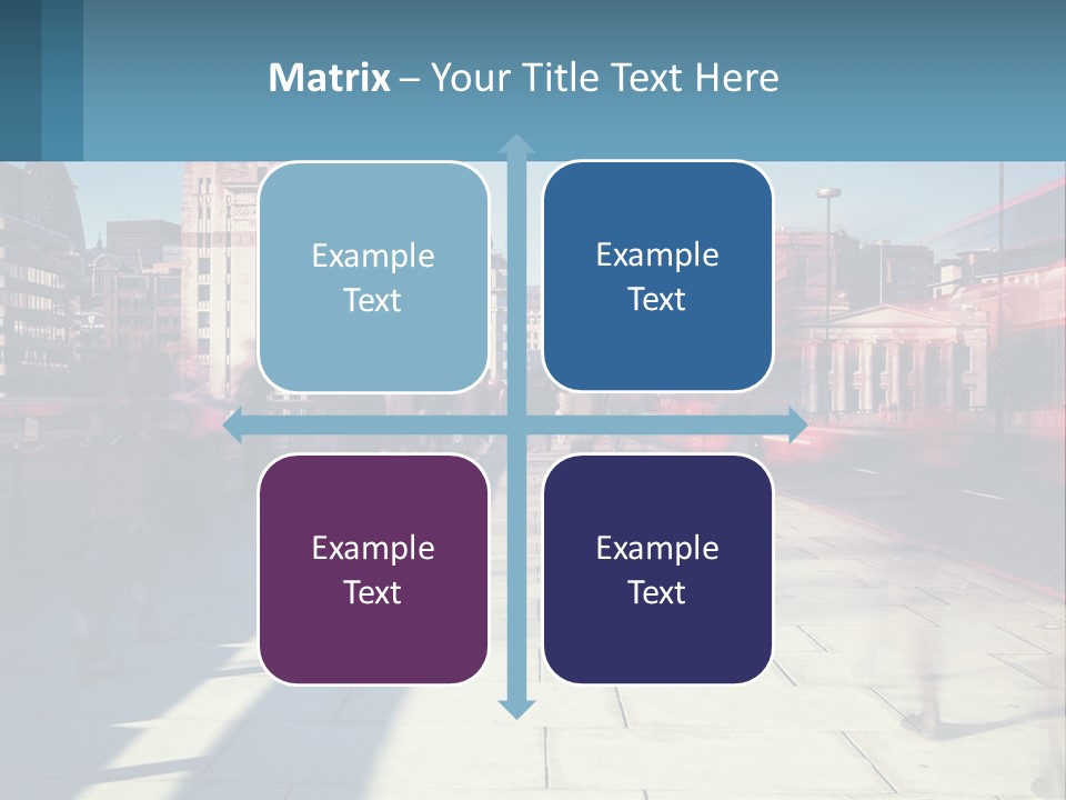 A Group Of People Walking Down A Sidewalk Next To Tall Buildings PowerPoint Template