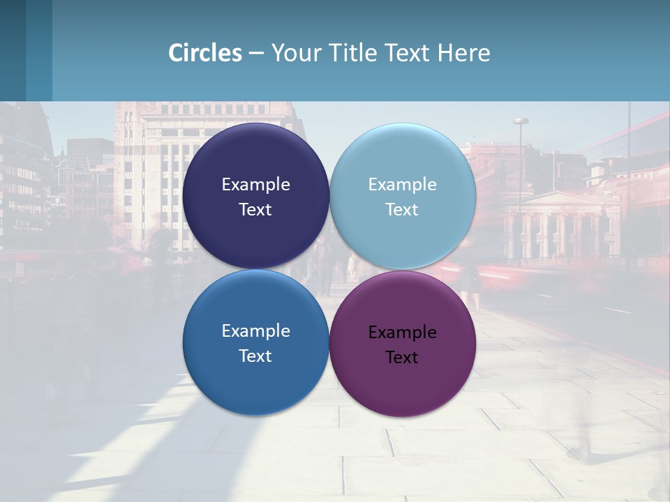 A Group Of People Walking Down A Sidewalk Next To Tall Buildings PowerPoint Template