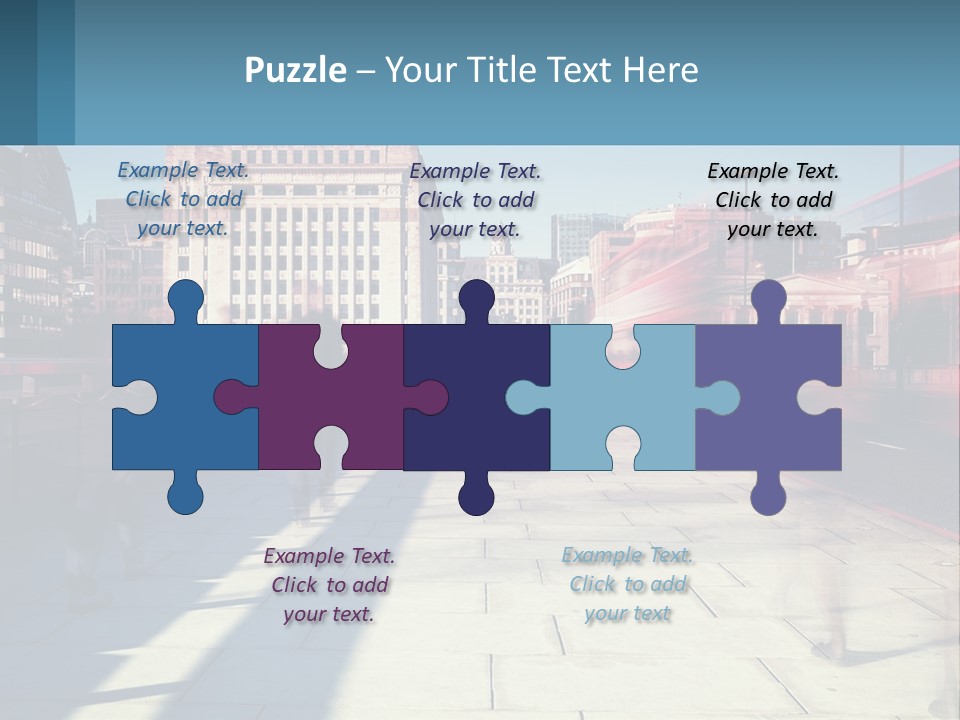 A Group Of People Walking Down A Sidewalk Next To Tall Buildings PowerPoint Template