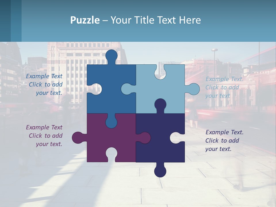 A Group Of People Walking Down A Sidewalk Next To Tall Buildings PowerPoint Template