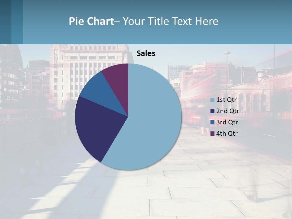 A Group Of People Walking Down A Sidewalk Next To Tall Buildings PowerPoint Template