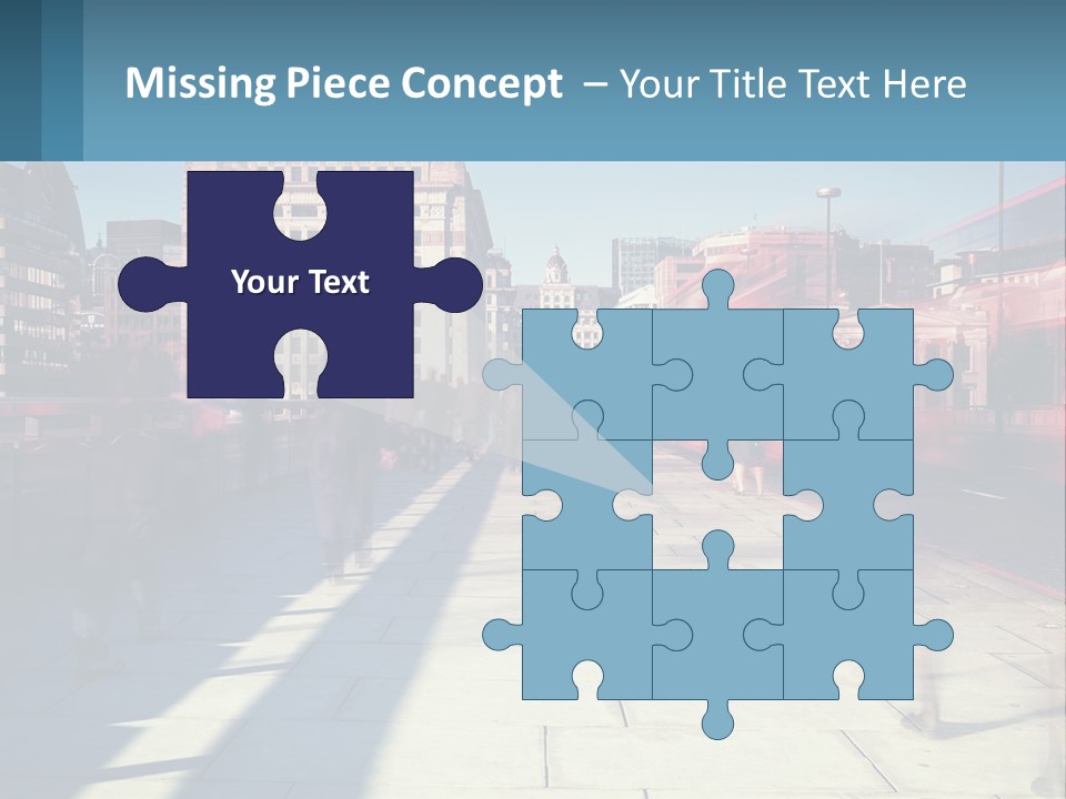 A Group Of People Walking Down A Sidewalk Next To Tall Buildings PowerPoint Template