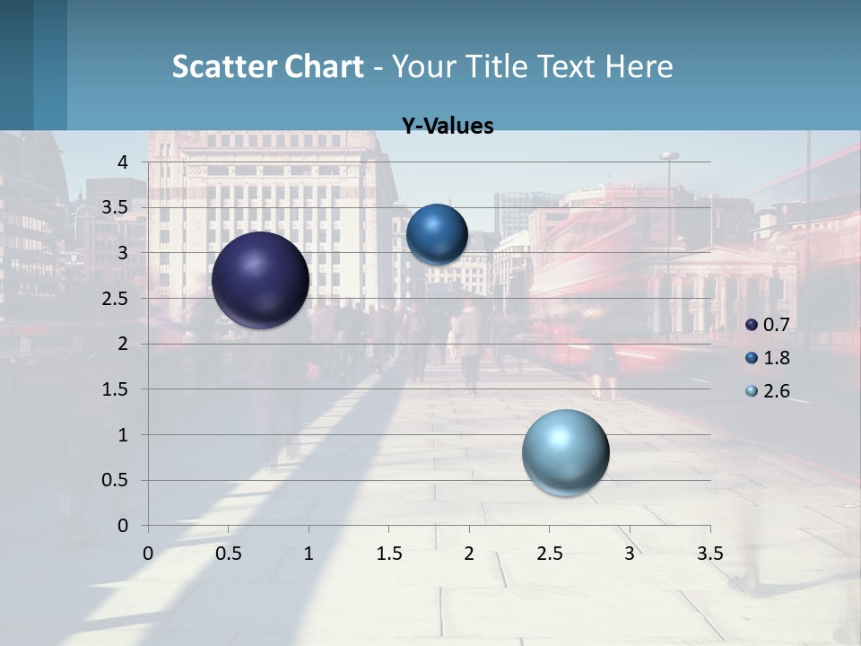 A Group Of People Walking Down A Sidewalk Next To Tall Buildings PowerPoint Template
