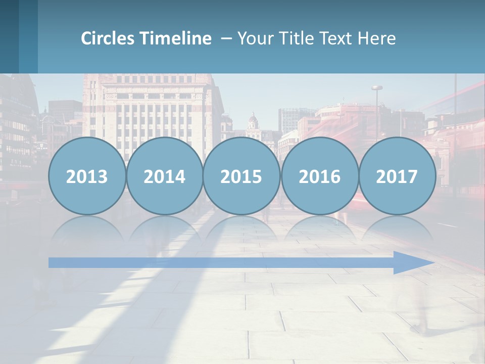 A Group Of People Walking Down A Sidewalk Next To Tall Buildings PowerPoint Template