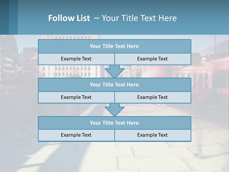 A Group Of People Walking Down A Sidewalk Next To Tall Buildings PowerPoint Template