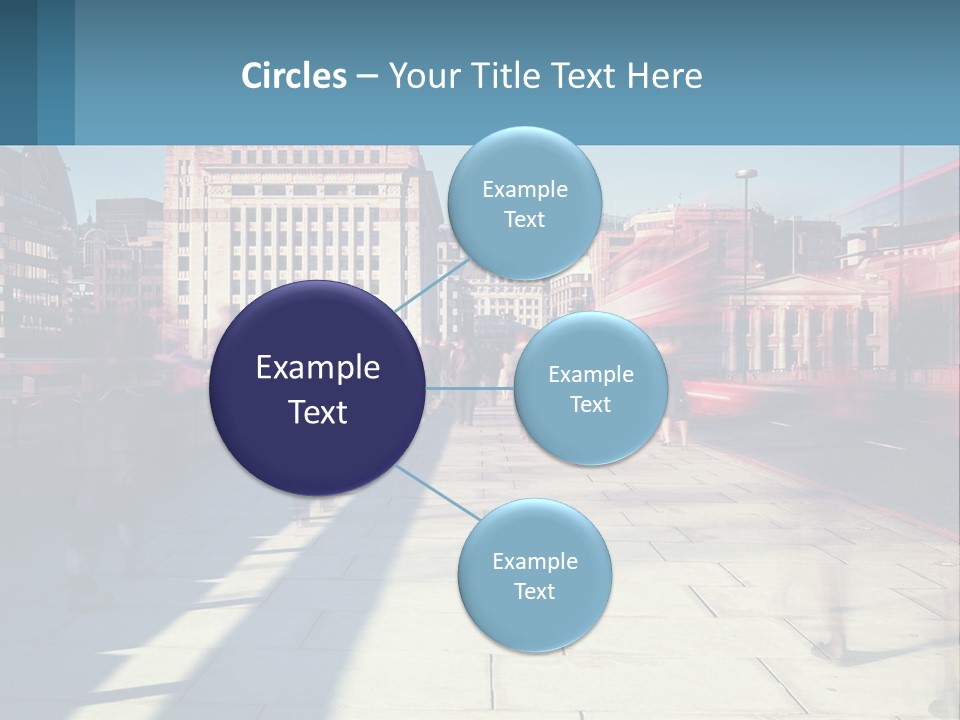 A Group Of People Walking Down A Sidewalk Next To Tall Buildings PowerPoint Template