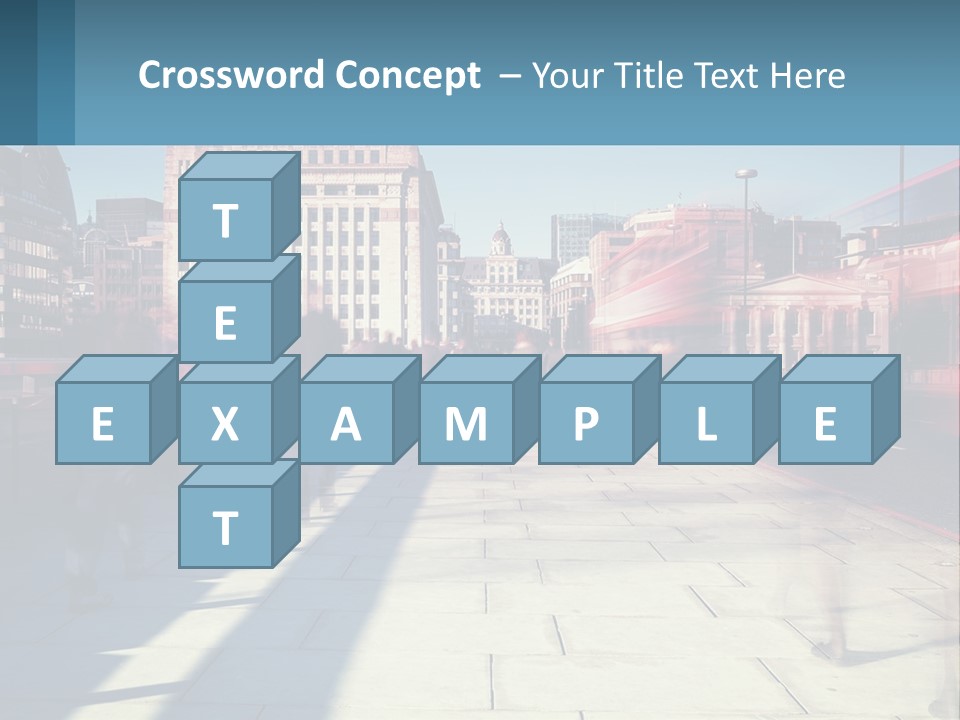 A Group Of People Walking Down A Sidewalk Next To Tall Buildings PowerPoint Template