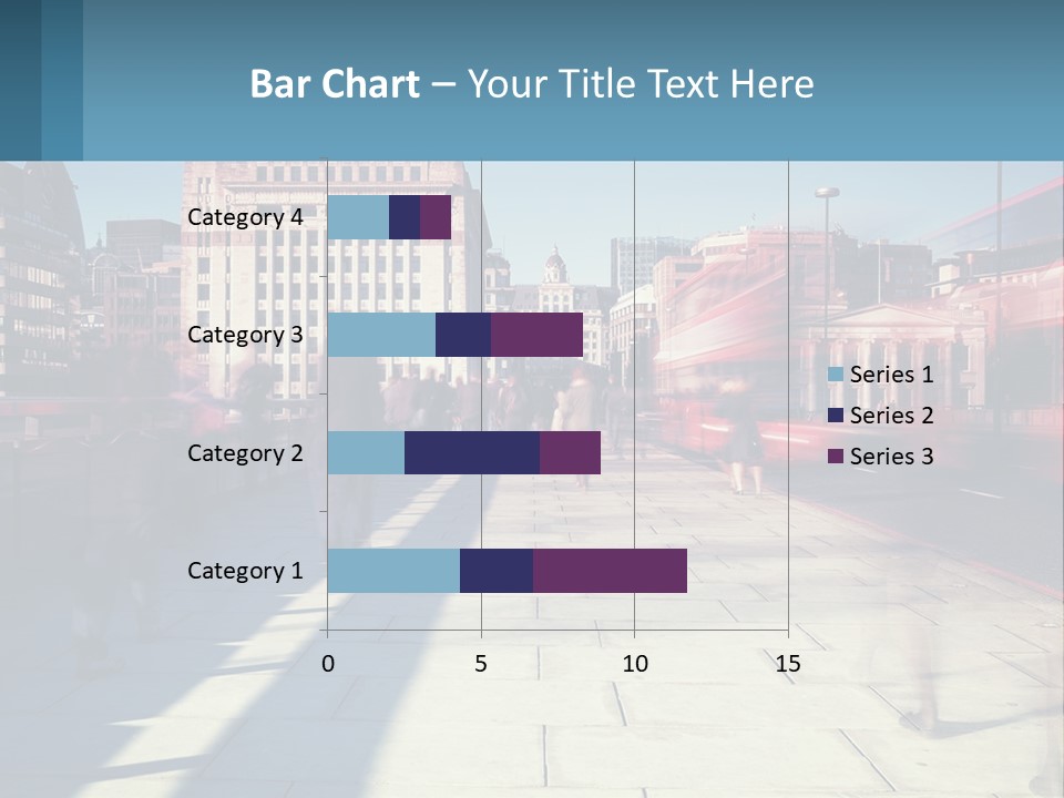 A Group Of People Walking Down A Sidewalk Next To Tall Buildings PowerPoint Template